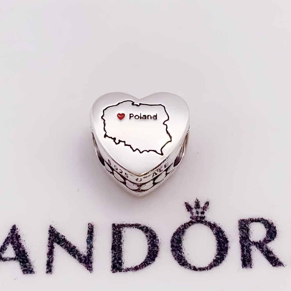 Pandora I love Poland Heart Charm